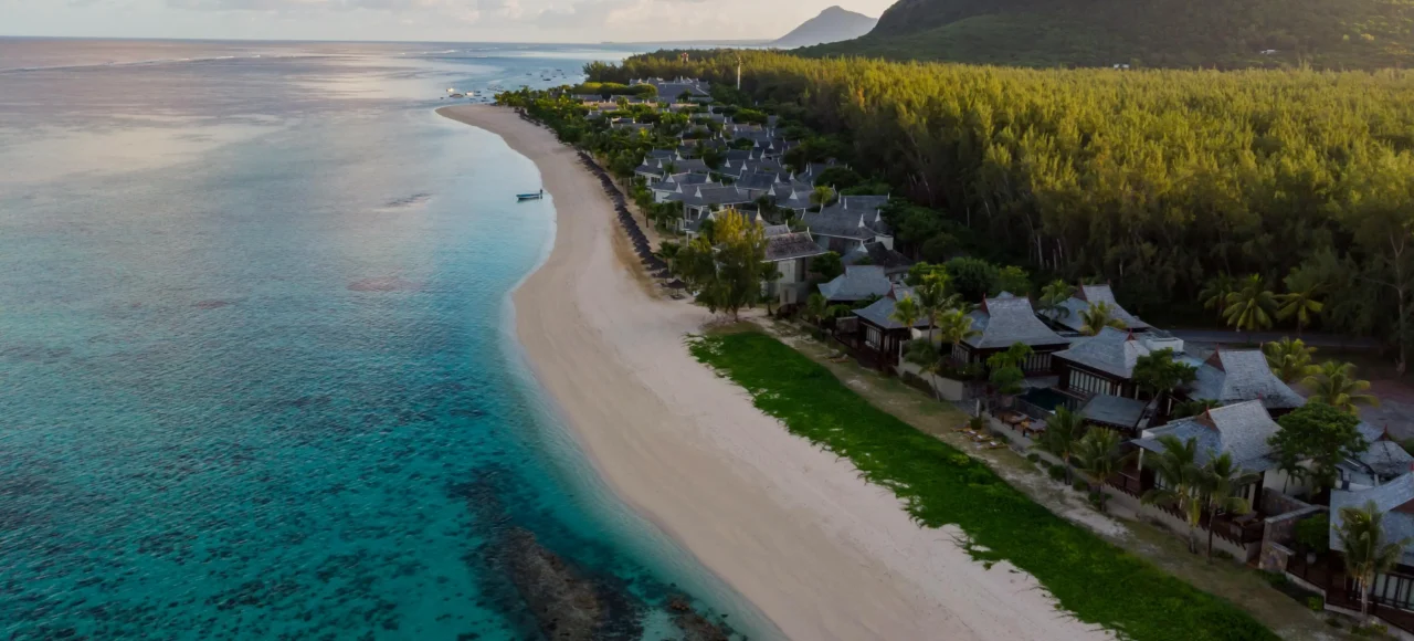 Very sandy Mauritius beach