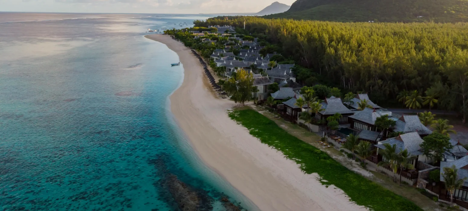 Very sandy Mauritius beach