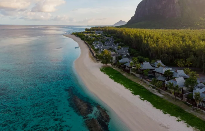 Very sandy Mauritius beach